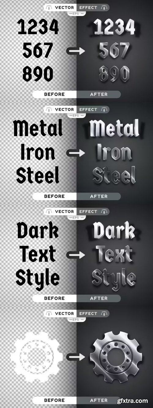 Metal - Editable Text Effect, Font Style