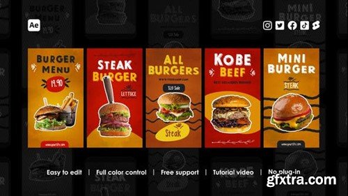 Videohive Fast Food Instagram Stories 43745434