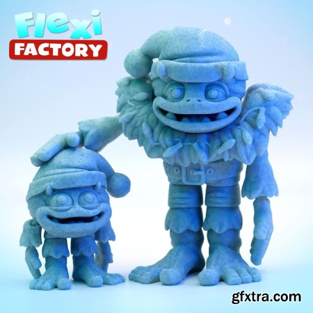 Flexi Factory – Christmas Yeti and Baby Yeti – 3D Print Model