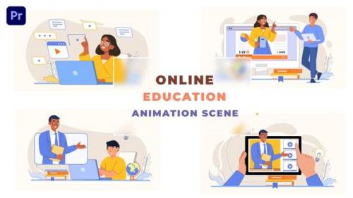 Videohive - Online Education Concept Animation Scene - 43660440 - 43660440