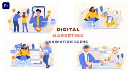 Videohive - Digital Marketing Concept Animation Scene - 43660519 - 43660519