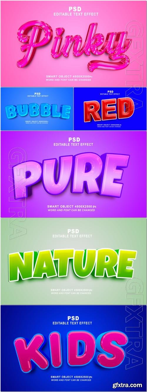 Psd style text effect editable set vol 179