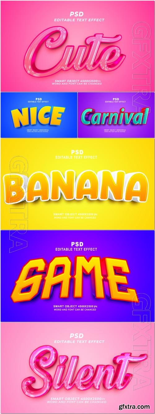 Psd style text effect editable set vol 180