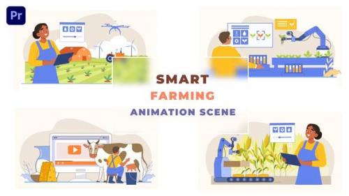 Videohive - Smart Farming Technology Animation Scene - 43660960 - 43660960