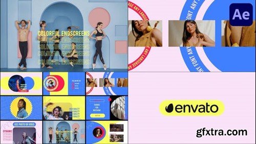 Videohive Colorful Endscreens for After Effects 43650863