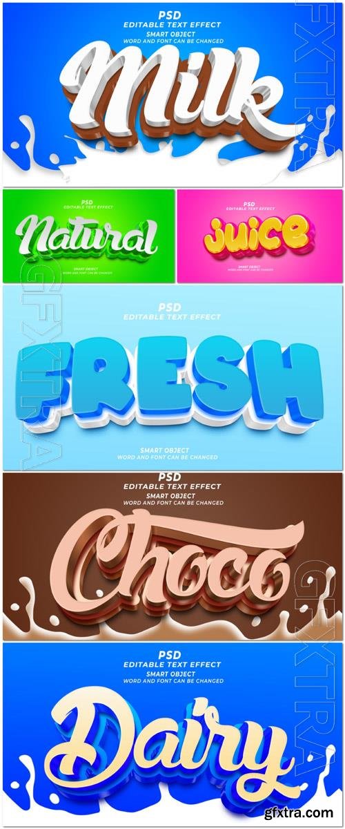 Psd style text effect editable set vol 189