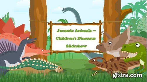 Videohive Jurassic Animals--Children's Dinosaur Slideshow 43672758