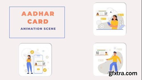 Videohive Aadhar Card Concept Animation Scene 43721225