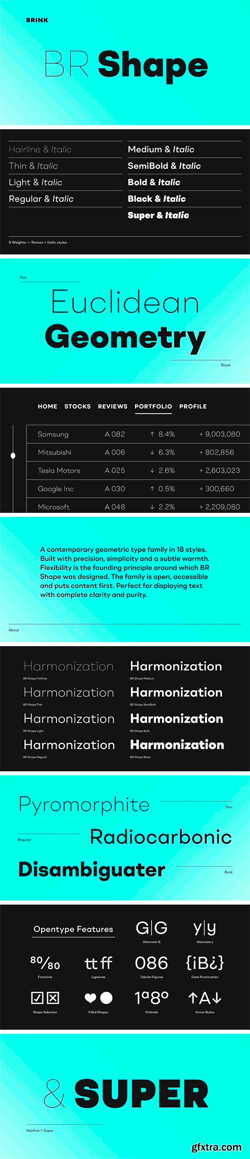 BR Shape Font Family