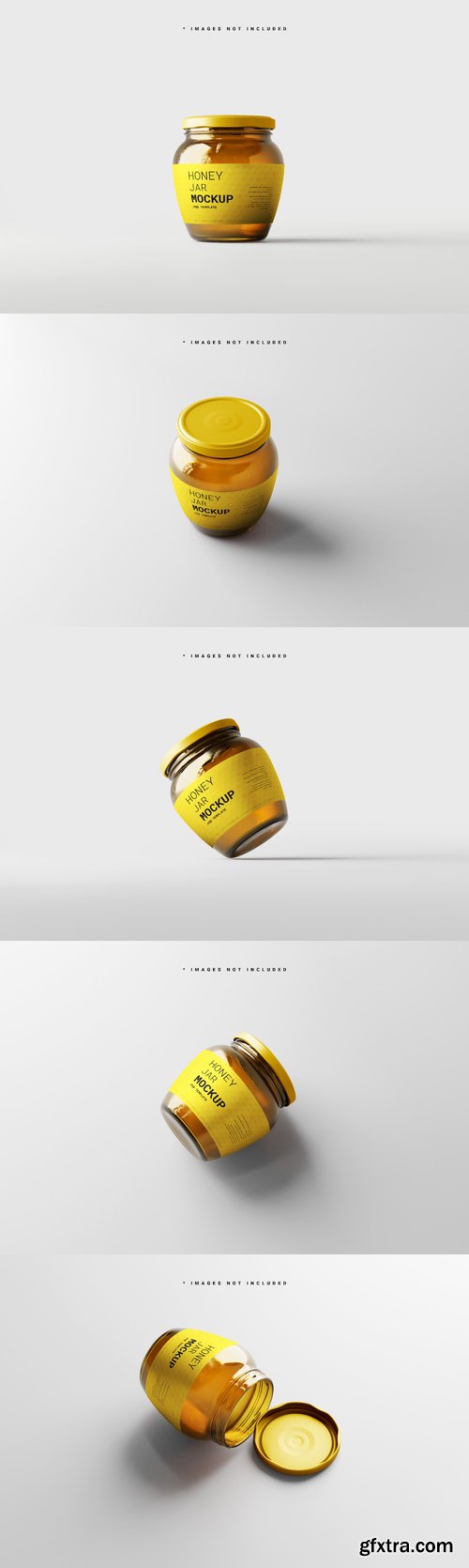 Amber glass jar mockup