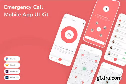 Emergency Call Mobile App UI Kit