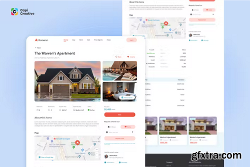 Real Estate Website - Home page Design Concept
