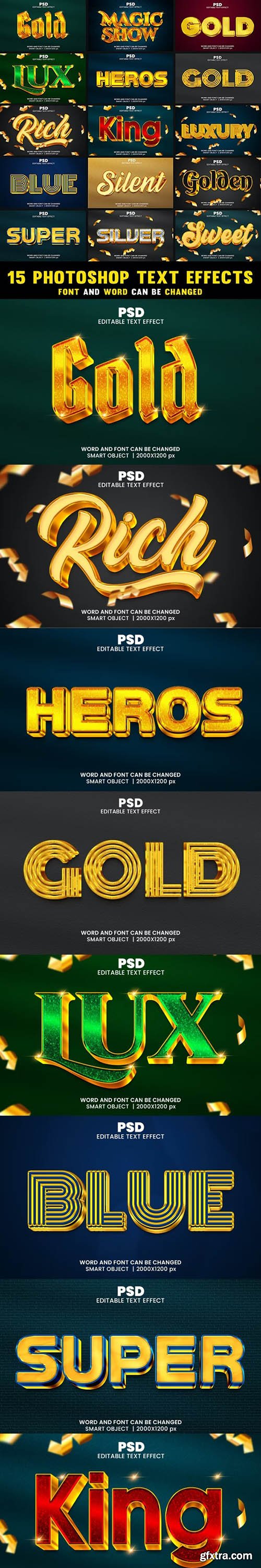 GraphicRiver - Golden luxury Editable 3D Text Effect Style for Photoshop Pack V.24 43299372