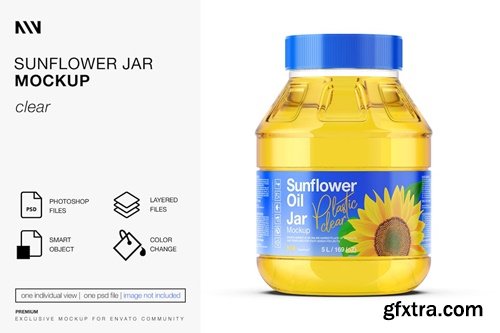 Sunflower Oil Jar Mockup EBC2BFE