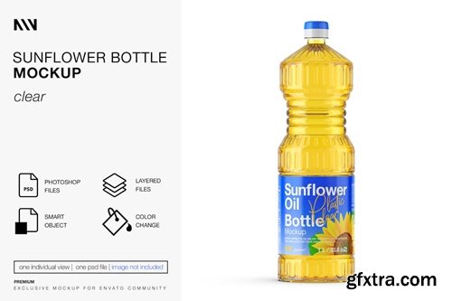 Sunflower Oil Bottle Mockup 547SDHL