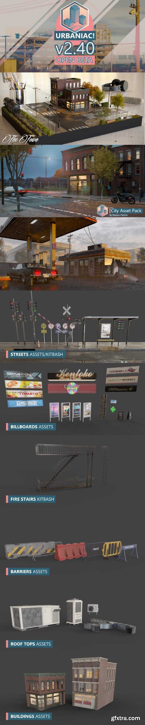 [Blender] Urbaniac! City Asset Pack V2.45