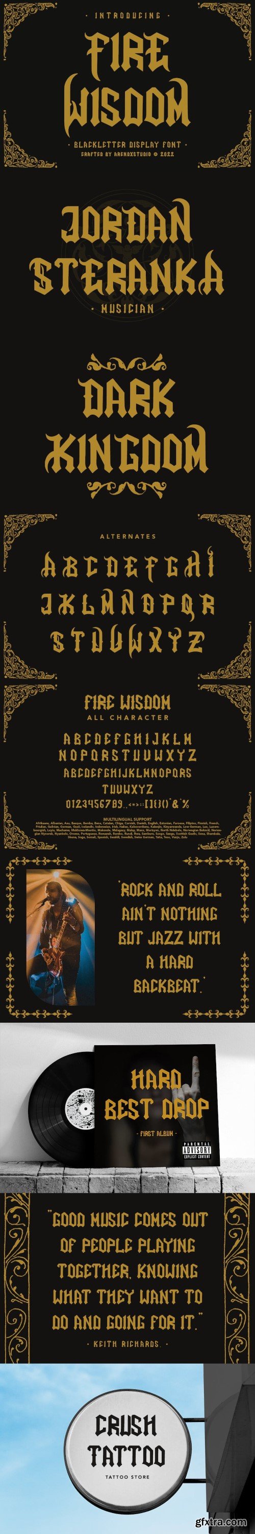 Fire Wisdom - Blackletter Display Font