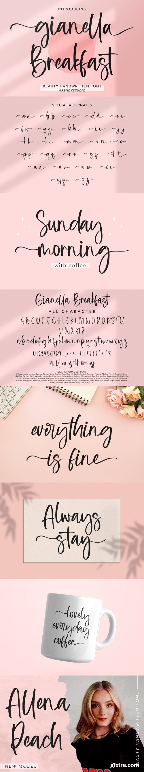 Gianella Breakfast - Beauty Handwritten Font