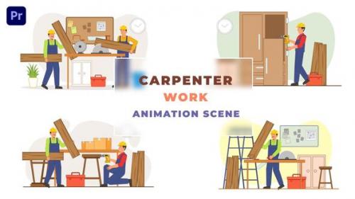 Videohive - Carpenter Character Animation Scene - 43661232 - 43661232