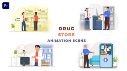 Videohive - Pain Killer Drug Store Animation Scene - 43661253 - 43661253