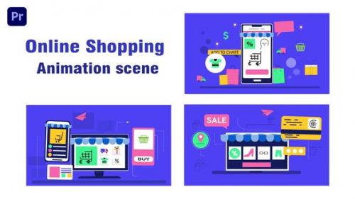 Videohive - Online Shopping Concept Animation Scene - 43662593 - 43662593