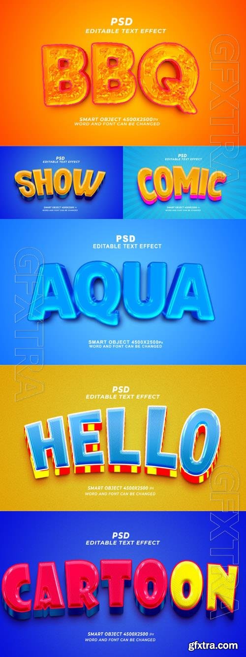 Psd style text effect editable set vol 193