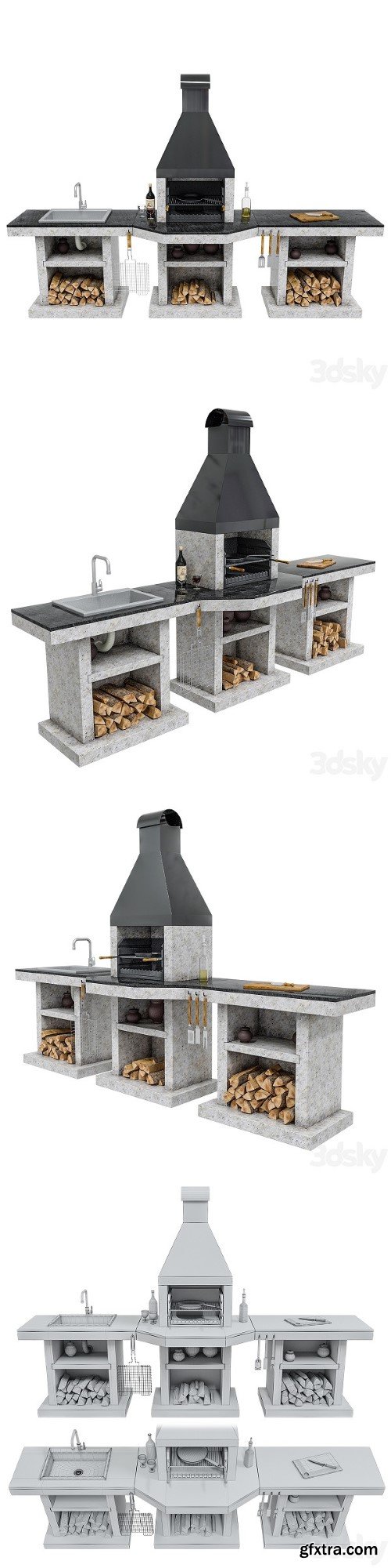 BBQ Stimlex Steel BCPF | Vray+Corona