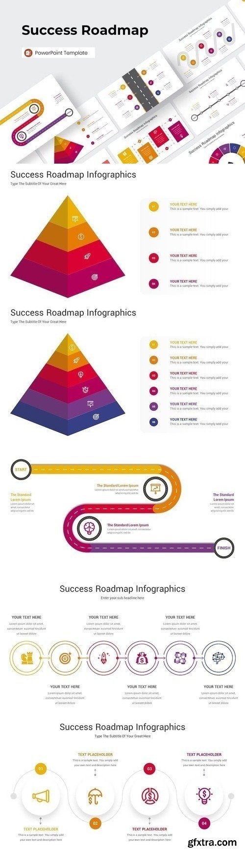 Success Roadmap PowerPoint Template PSXNJK5