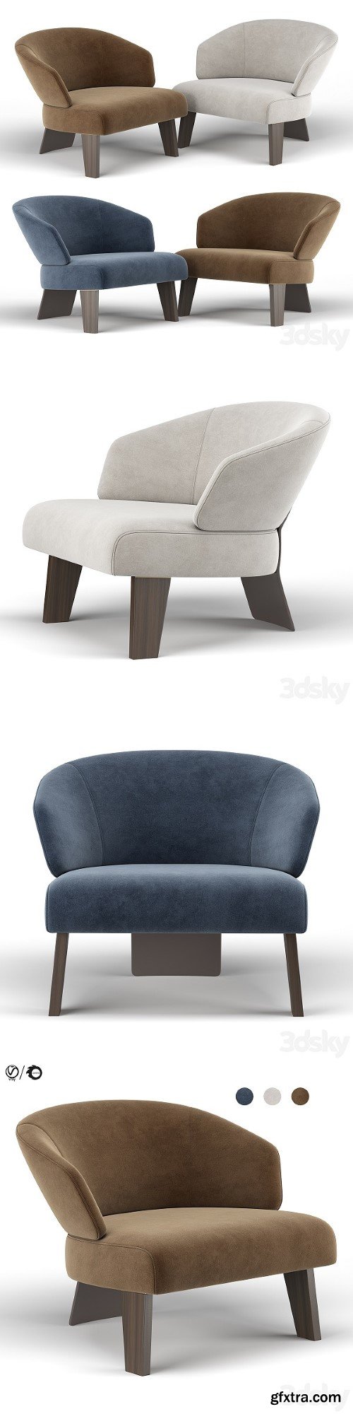 Reeves Large Armchair | Vray+Corona