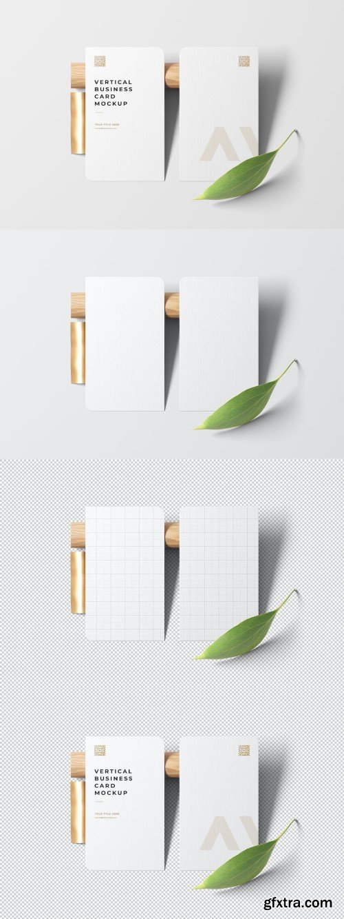 Vertical Business Card Mockup