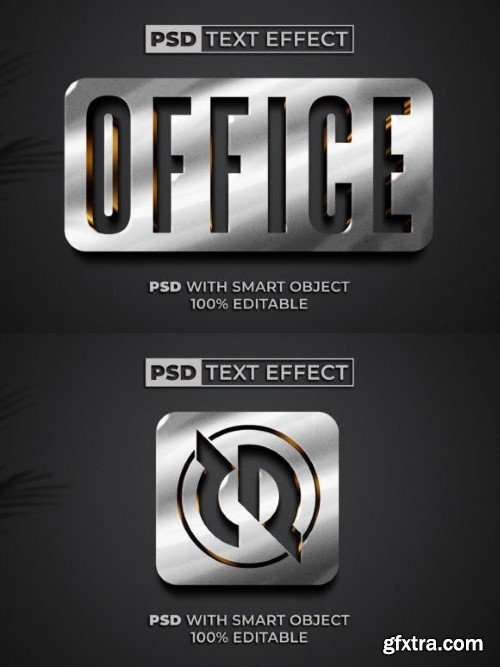 PSD 3D Metal Text Effect