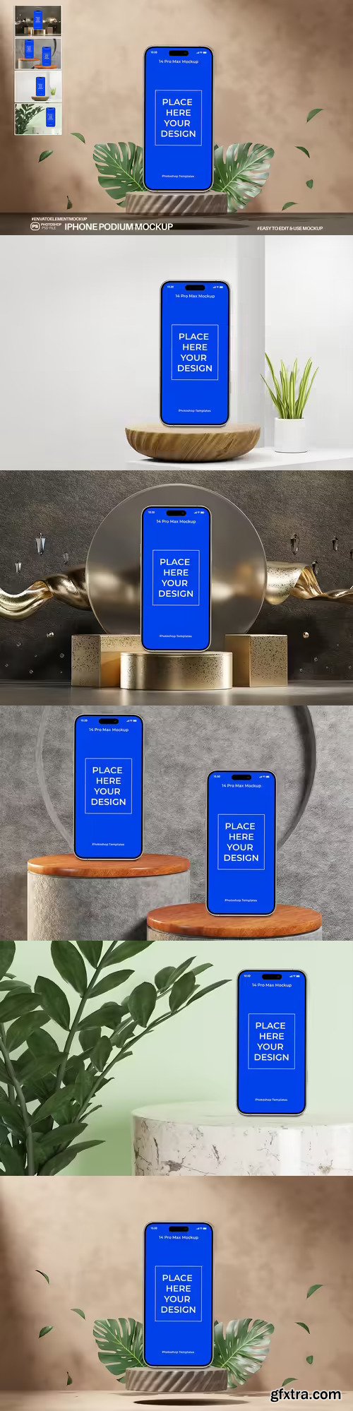 Podium iPhone Mockups