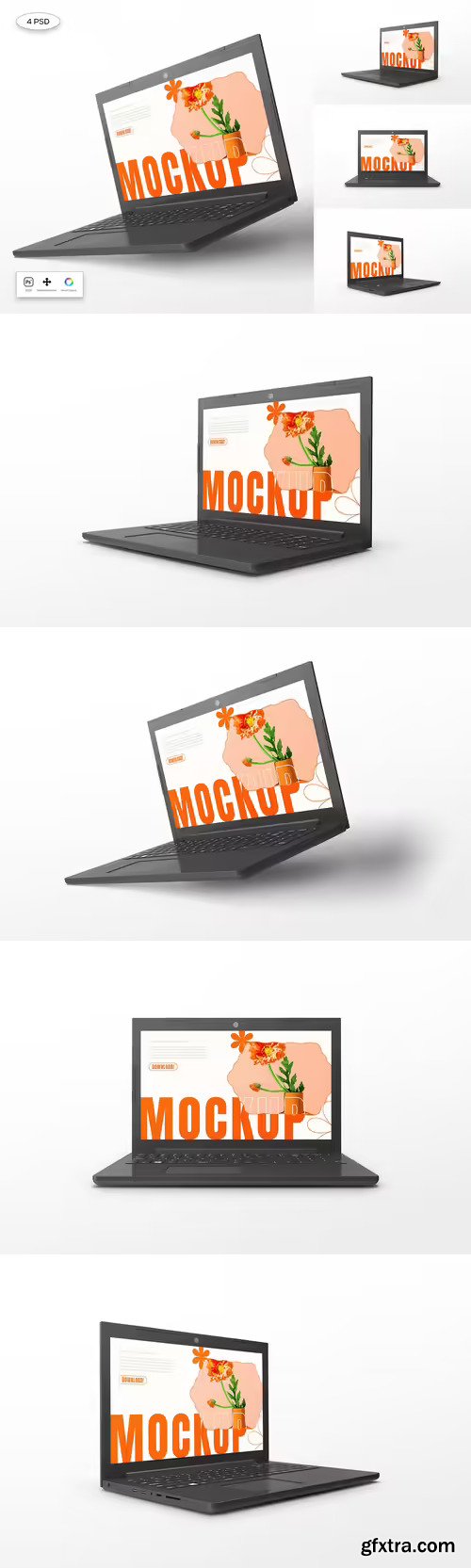 Black Laptop Mockup