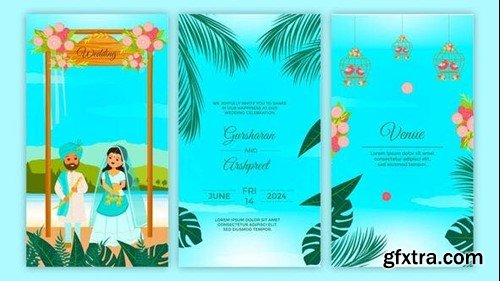 Videohive Traditional Punjabi Theme Wedding Invitation Story 43750799