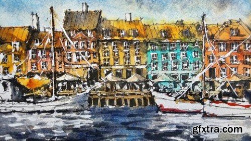 Urban Sketching For Beginners: Copenhagen Scene