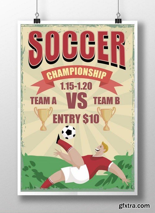 Soccer Match Creative Poster Template 450021817