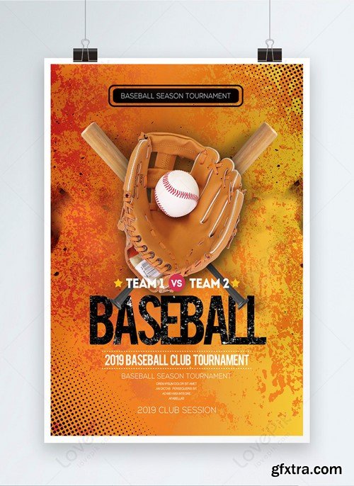 Sports Theme Poster Of Baseball Match Template 450000714