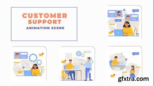 Videohive All Time Customer Support Animation Scene 43784760