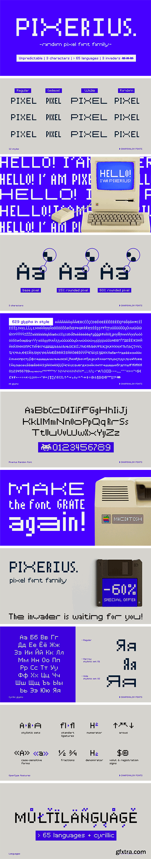 Pixerius Random Font Family