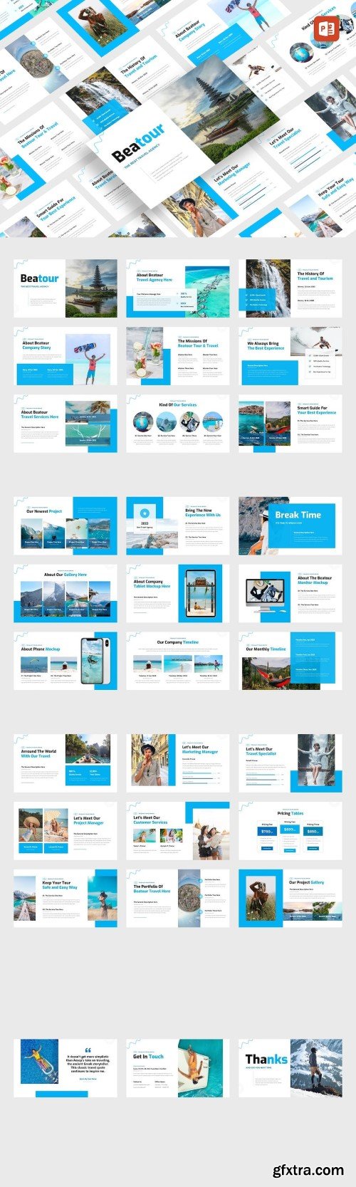 Beatour - Beach Tourism PowerPoint Template