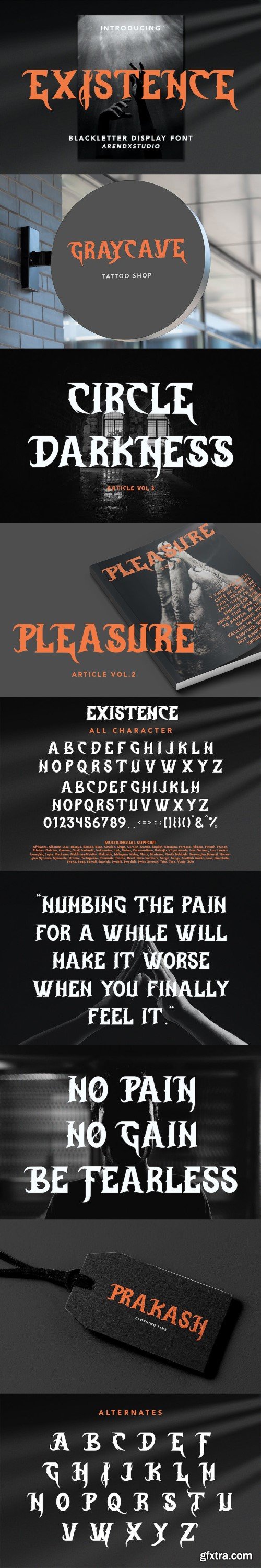 Existence - Blackletter Display Font