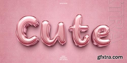 PSD cute 3d editable text effect