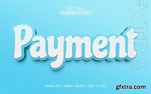 PSD payment 3d editable text effect style template