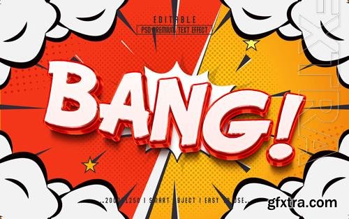 PSD bang 3d editable text effect style template