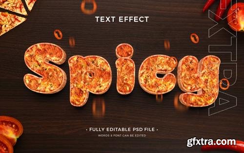 PSD pizza spicy text effect