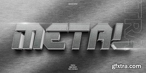 PSD metal 3d editable text effect