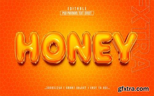 PSD honey 3d editable text effect style template