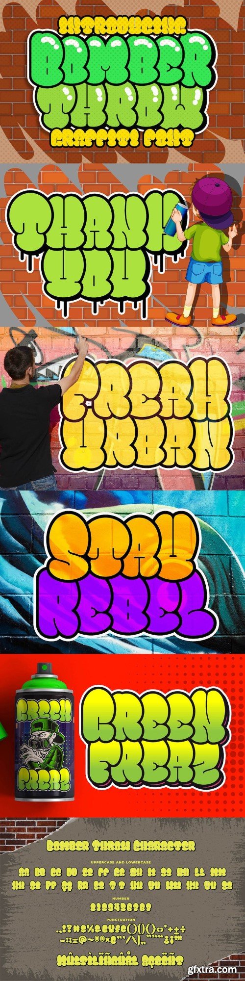 Bomber Throw Urban Graffiti Font