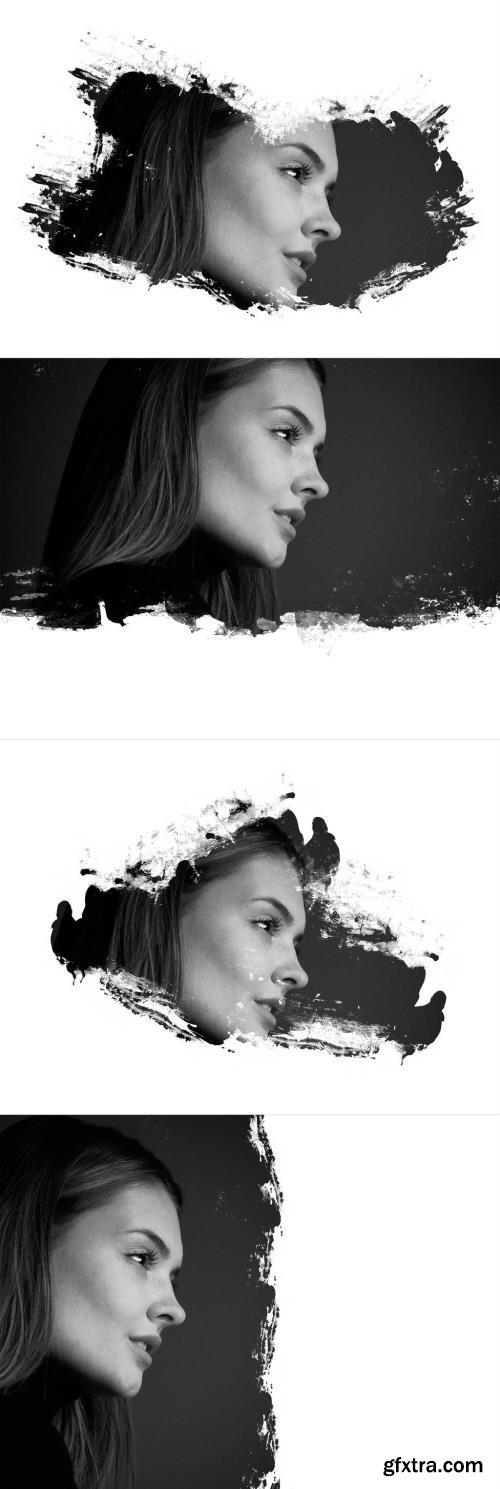 Abstract Grunge Texture Brush Mockup 500131668