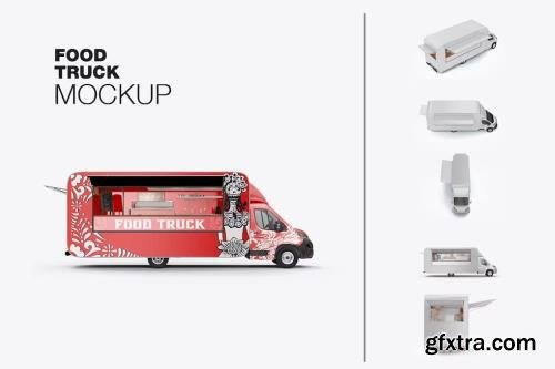 Set Food Truck Mockup FHP8GRT